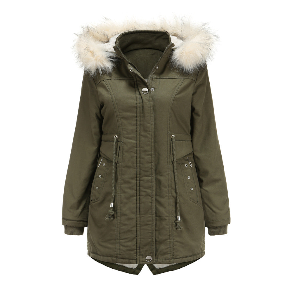 Winter Abnehmbare Fellkapuzenjacke