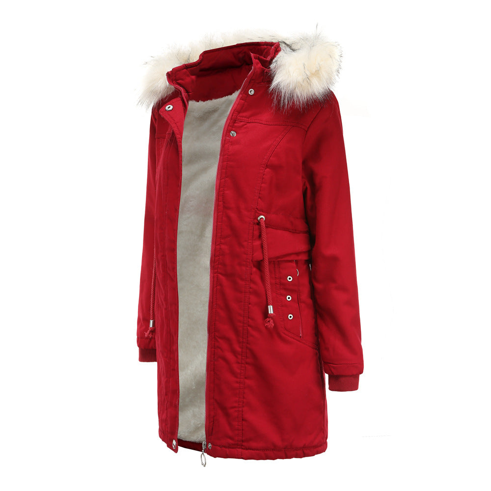 Winter Abnehmbare Fellkapuzenjacke