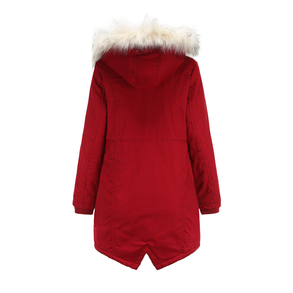Winter Abnehmbare Fellkapuzenjacke