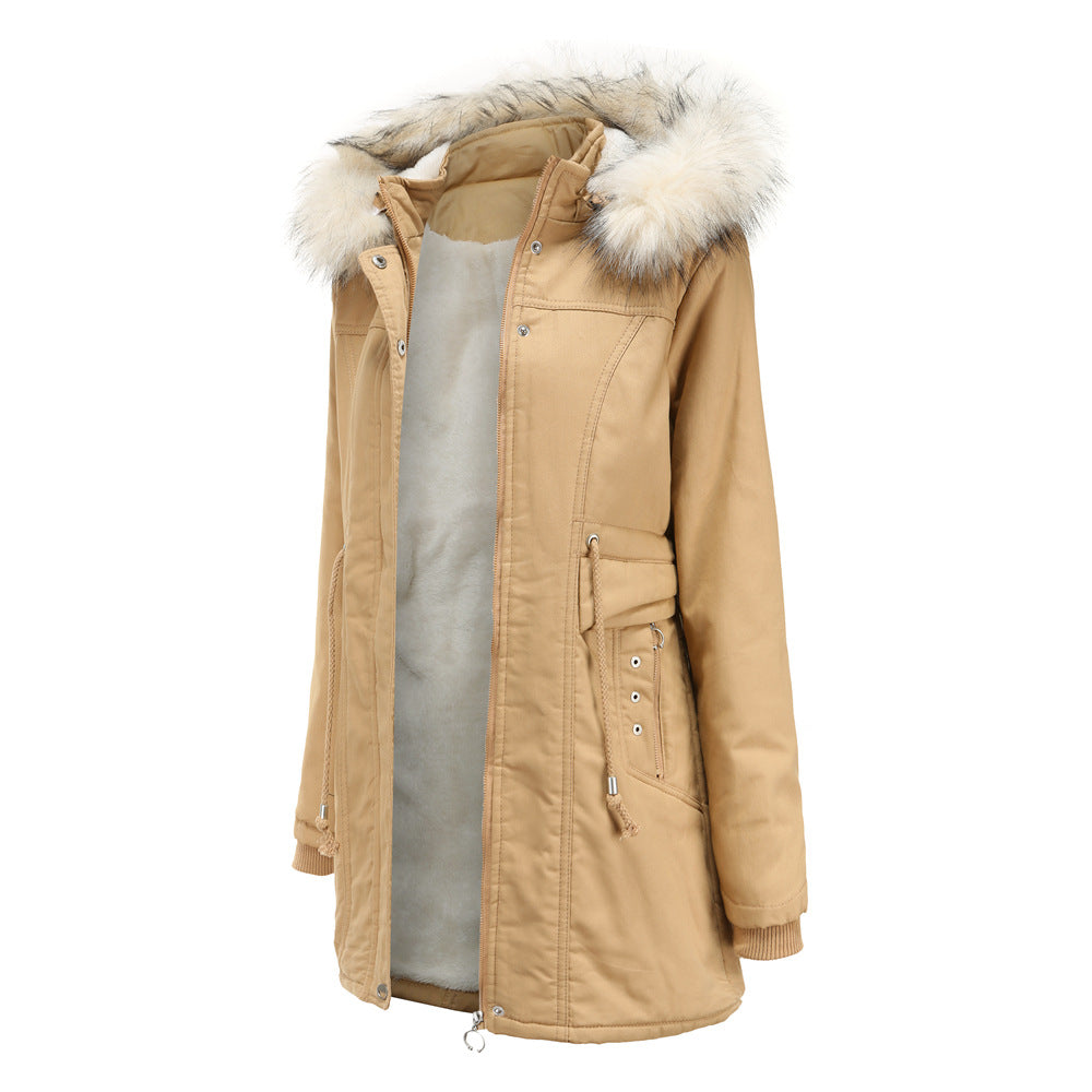 Winter Abnehmbare Fellkapuzenjacke