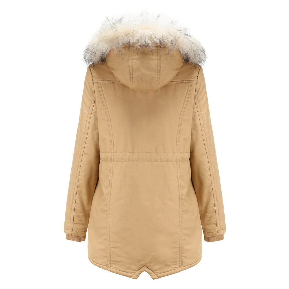 Winter Abnehmbare Fellkapuzenjacke