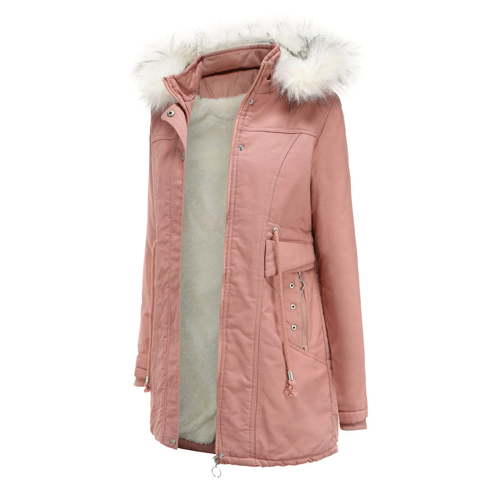 Winter Abnehmbare Fellkapuzenjacke