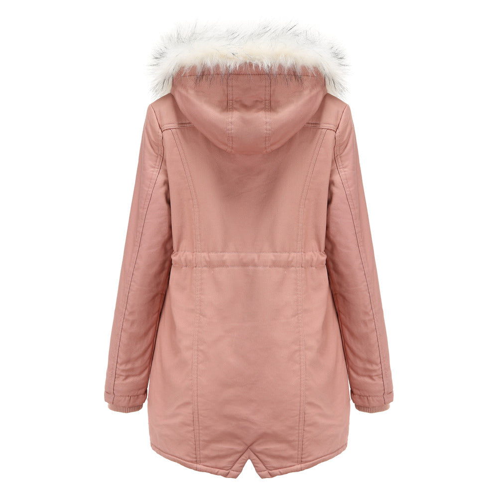 Winter Abnehmbare Fellkapuzenjacke