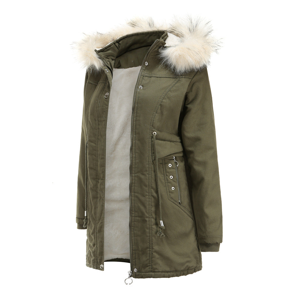 Winter Abnehmbare Fellkapuzenjacke