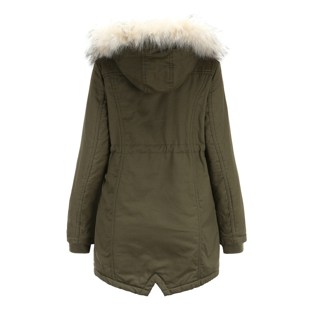 Winter Abnehmbare Fellkapuzenjacke