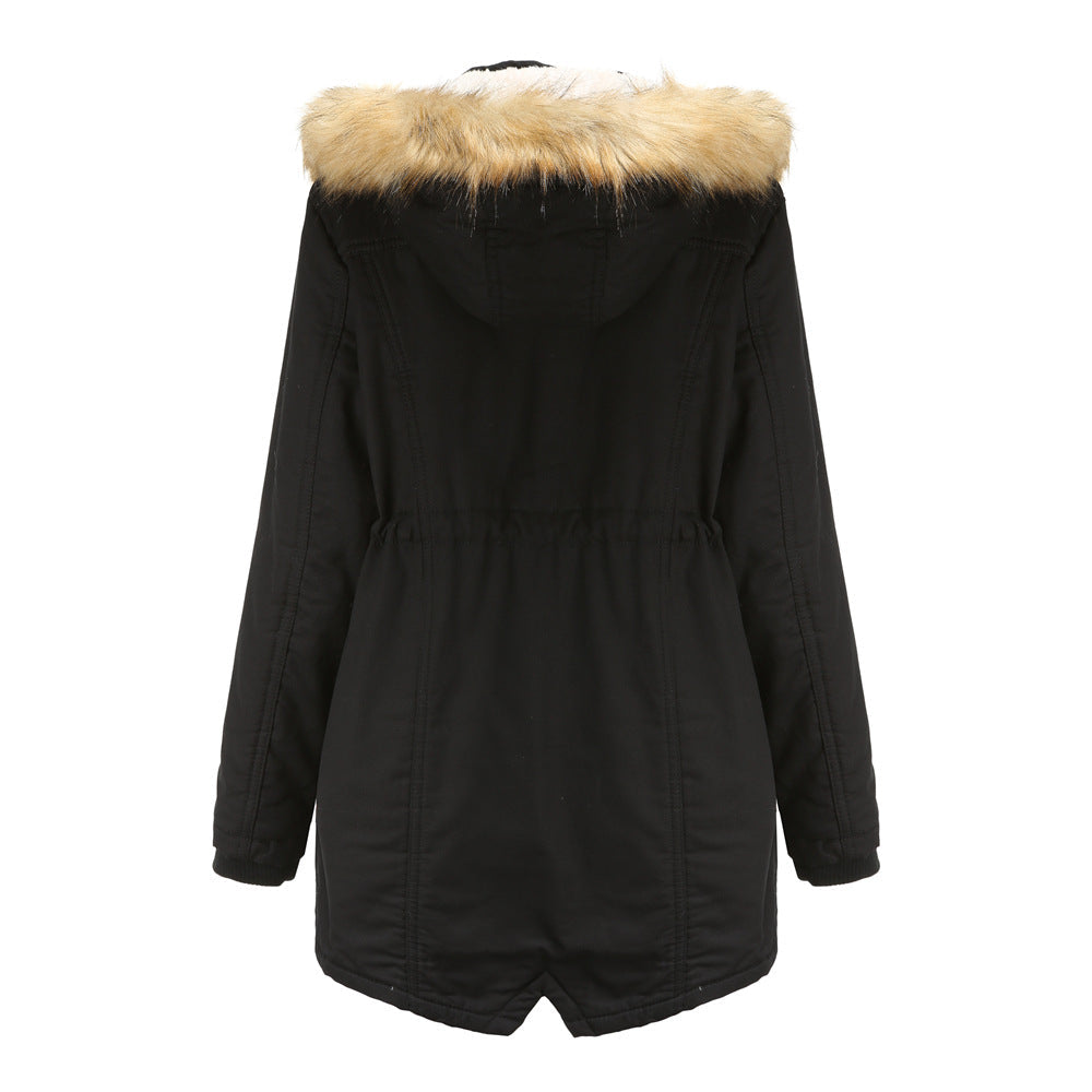 Winter Abnehmbare Fellkapuzenjacke