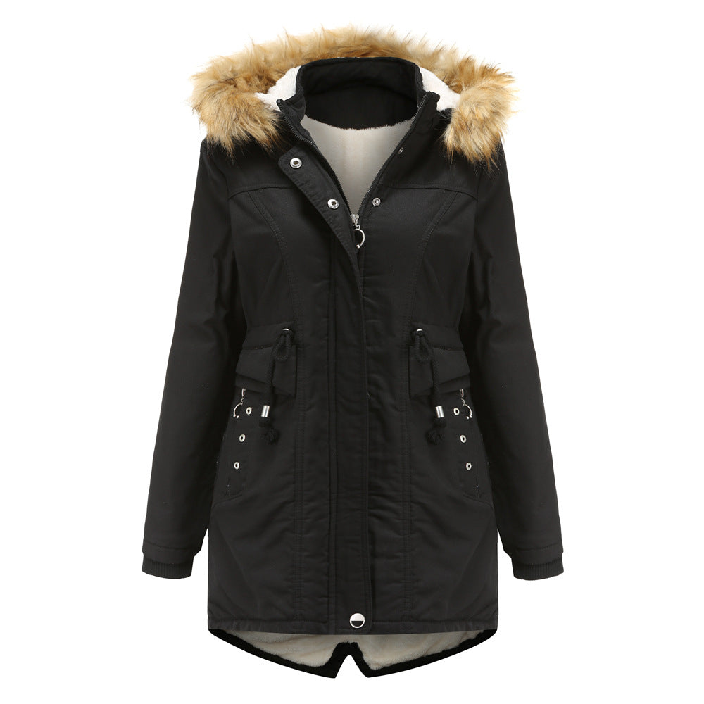 Winter Abnehmbare Fellkapuzenjacke