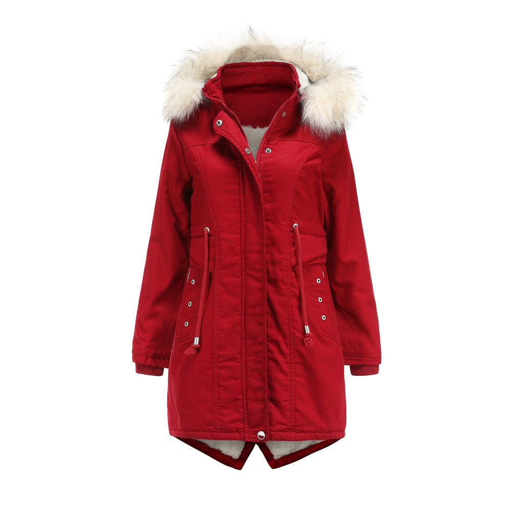 Winter Abnehmbare Fellkapuzenjacke