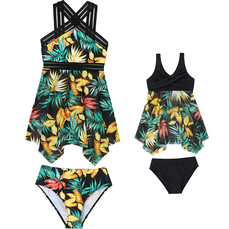 Damen Strandbekleidungs-Set mit floralen Mustern und raffiniertem Schnitt W&W