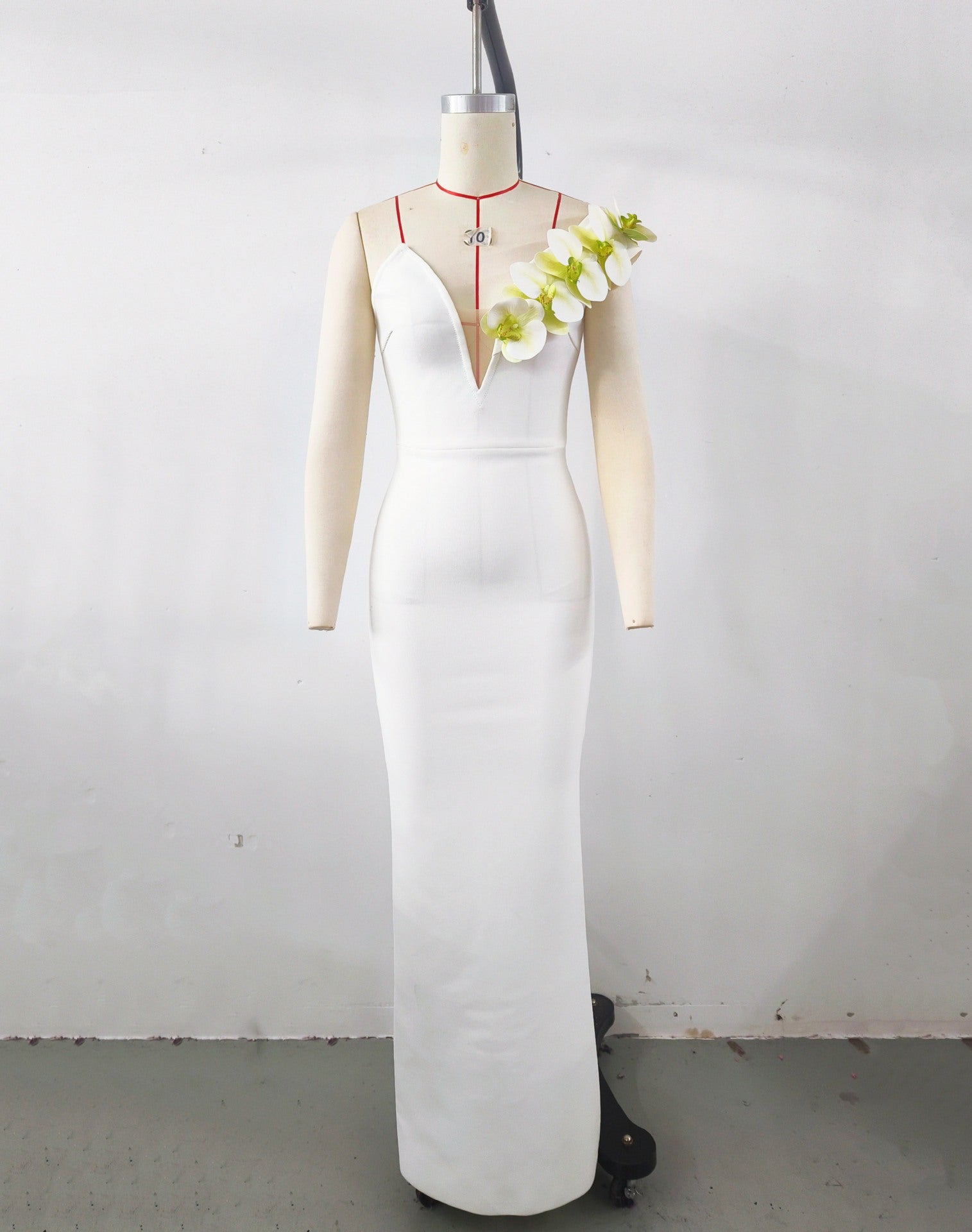 Damen Langarm Abendkleid W&W